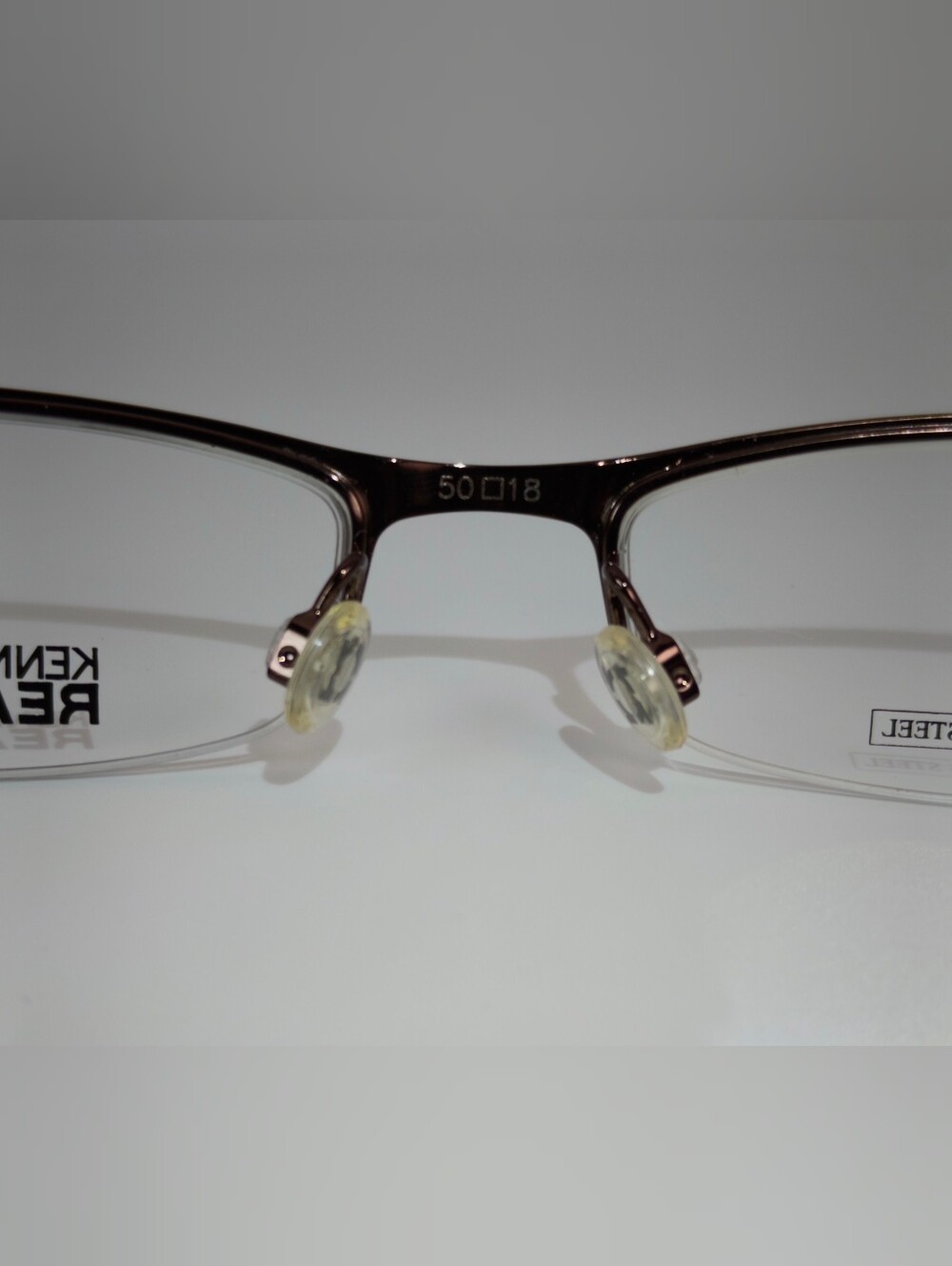 Kenneth Cole Reaction.KC 699. Rectangular Semi Rimless Purple Frame. - Picture 8 of 12